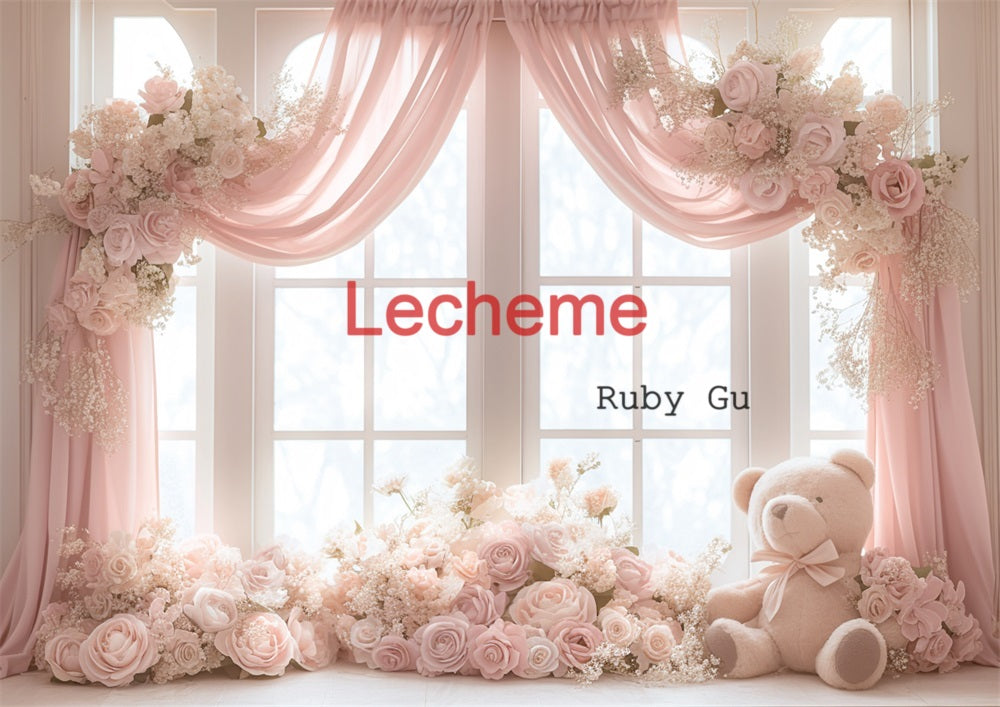 Toile de fond pour photographie de placards et de roses de la Saint-Valentin d'Avezano par Lecheme Ruby Gu