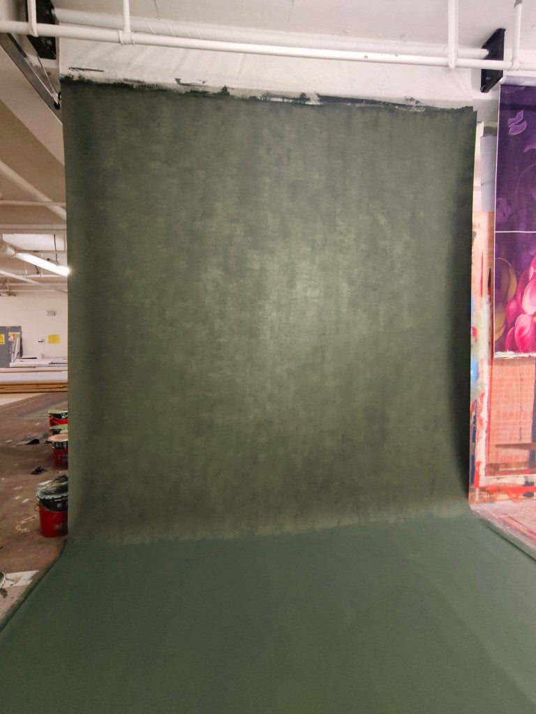 Avezano Green Texture Abstract Hand Painted Canvas Photography Backdrop