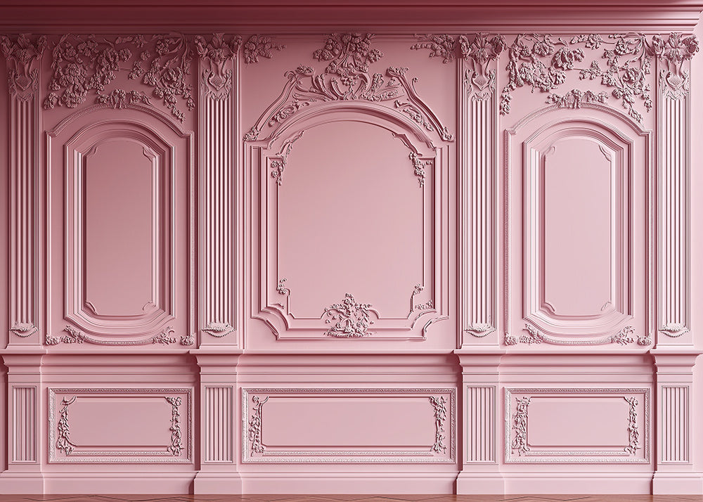Avezano Light Pink Carved Walls Photography Backdrop