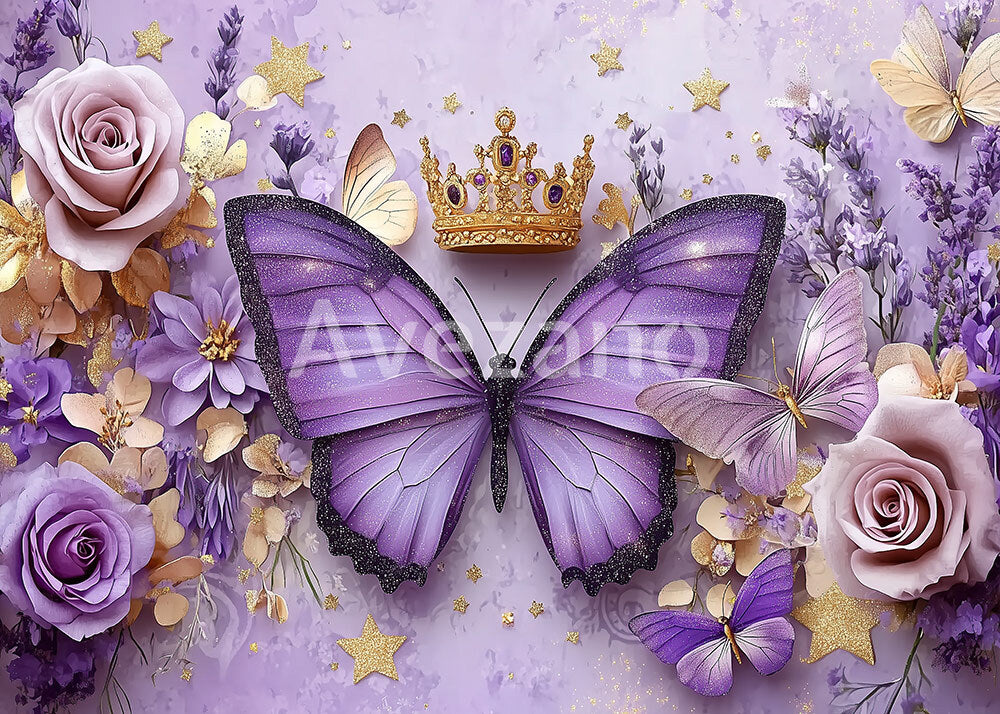 Avezano Butterflies and Crowns Cakesmash Photography Background