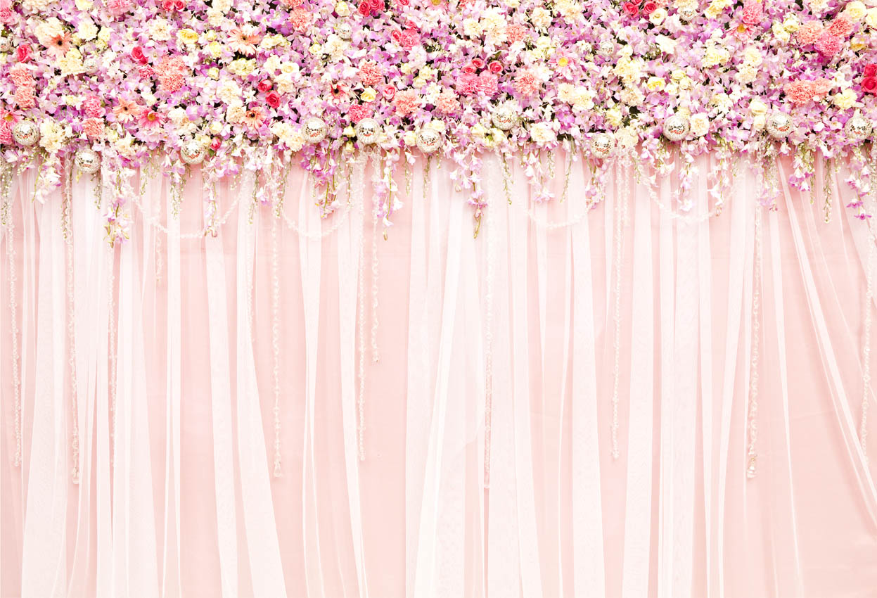 Toile de fond pour photographie de fleurs en pot et de portes printanières d'Avezano