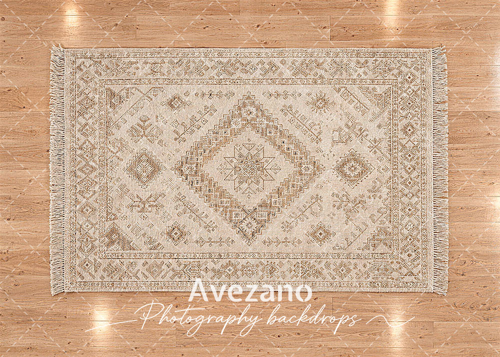 Avezano Boho Wooden Christmas Room Photography Backdrop Scene Room Set