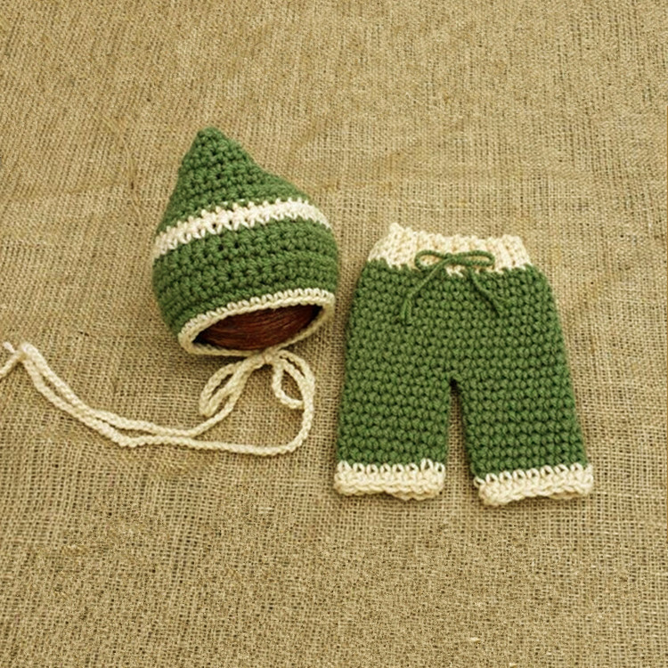 Avezano Newborn Handmade Knitted Outfit Baby Photo Props