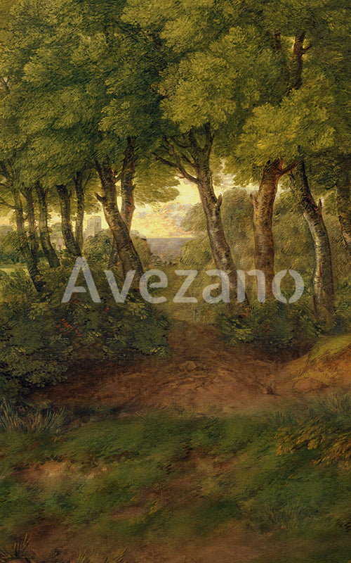 Avezano Green Trees and Jungle Oil Painting Photography Backdrop