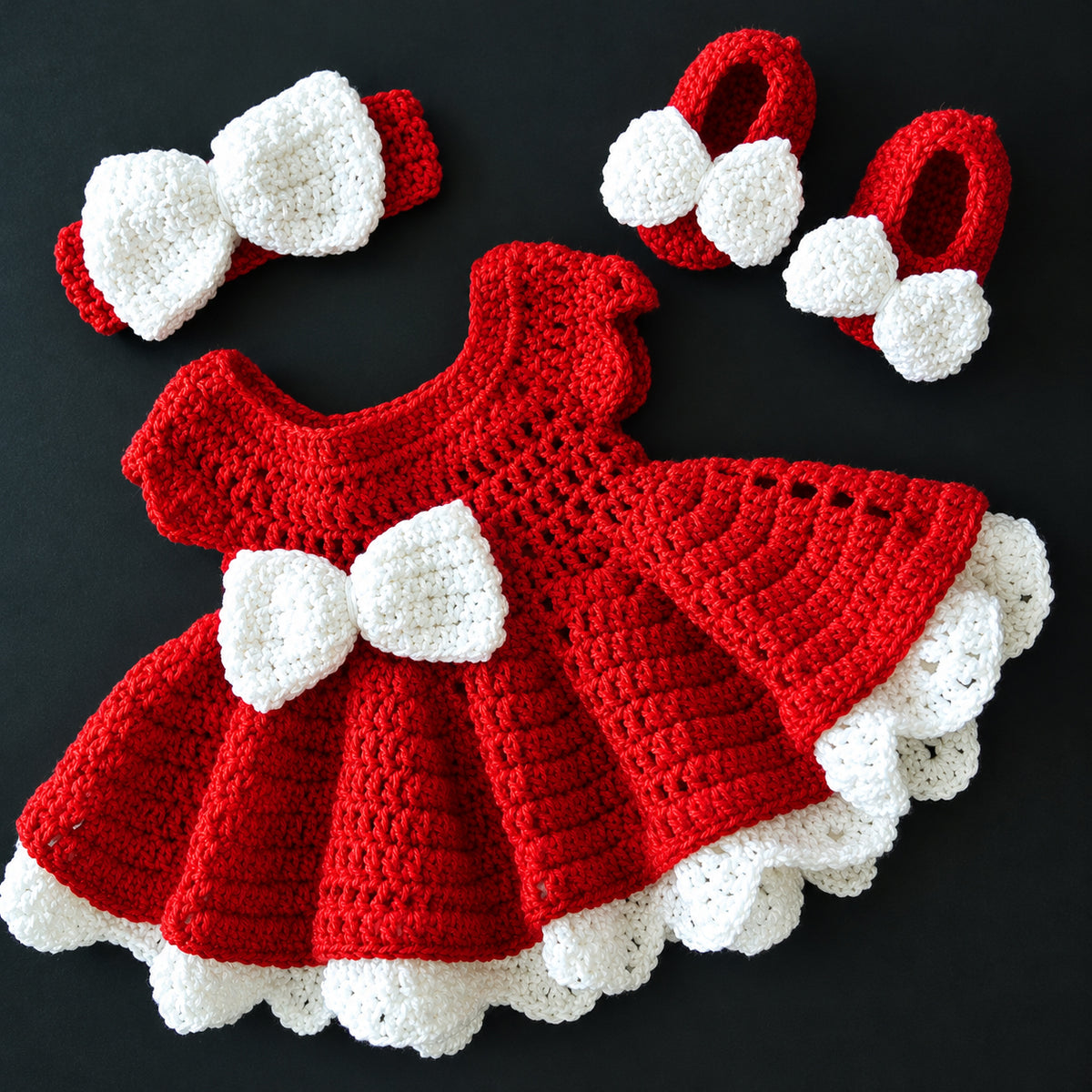 Avezano Red Christmas Knit Photography Backdrop Set