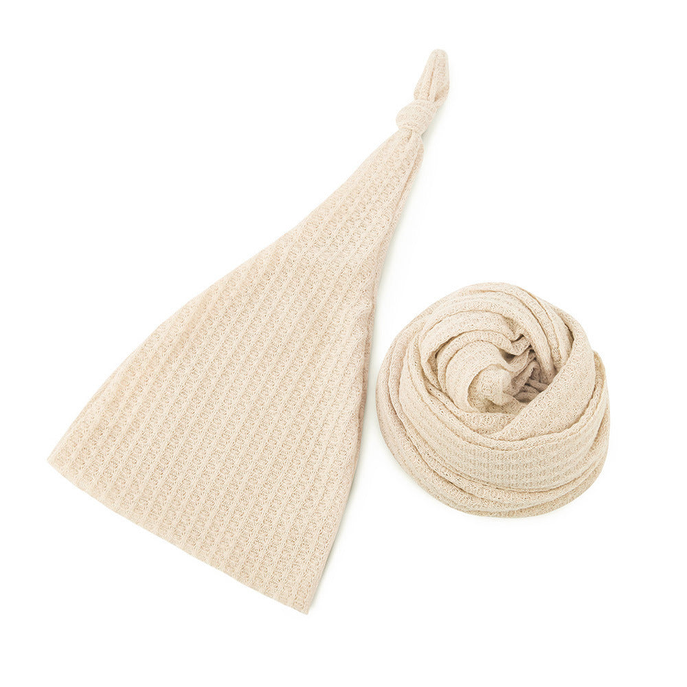 Avezano Newborn Photography Wrap + Hat 2 Piece Set