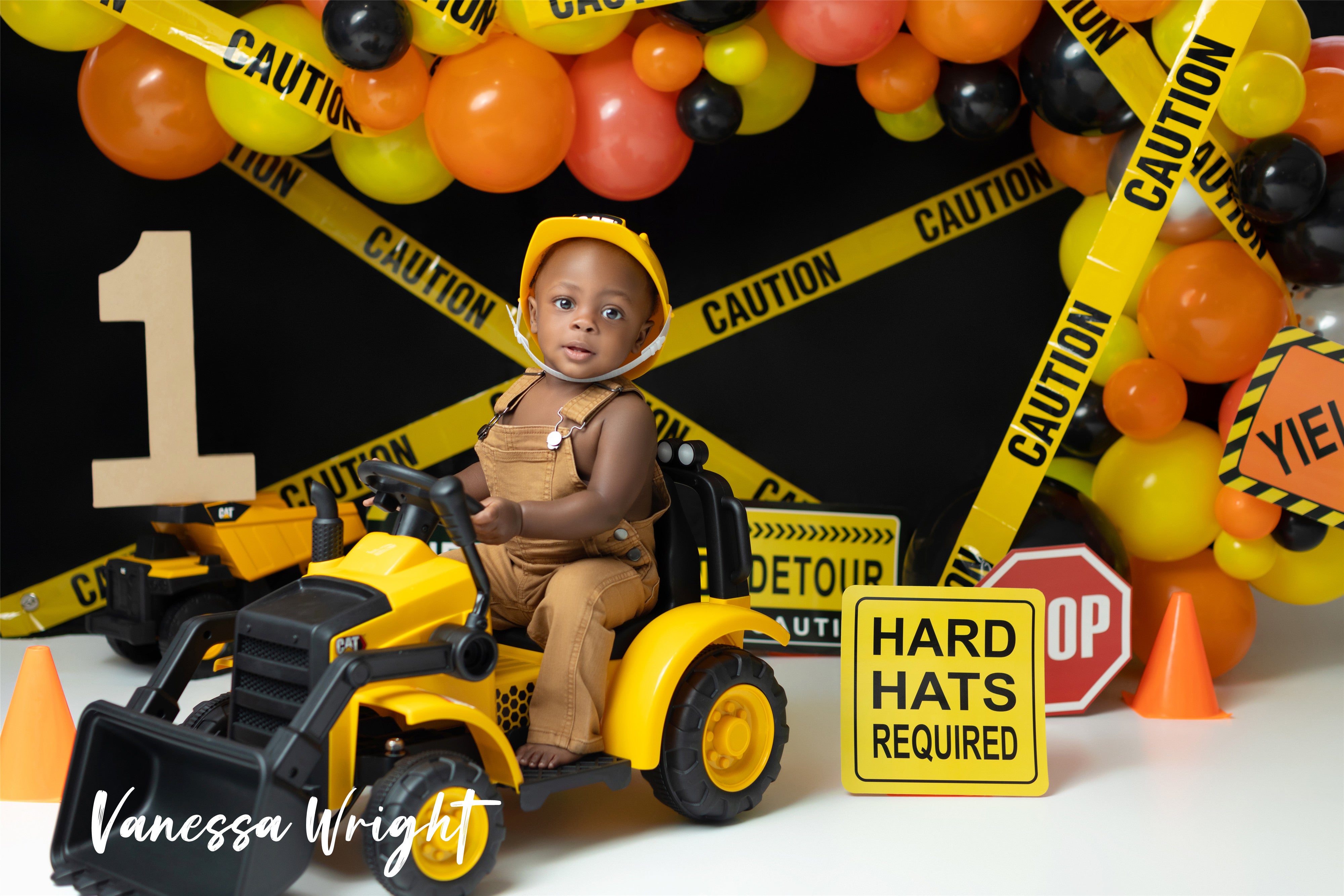 Avezano Warning Sign Setup Photography Birthday Backdrop Designed By Vanessa Wright-AVEZANO