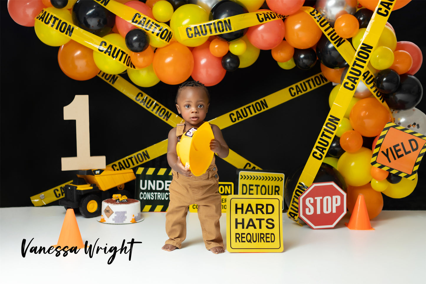 Avezano Warning Sign Setup Photography Birthday Backdrop Designed By Vanessa Wright