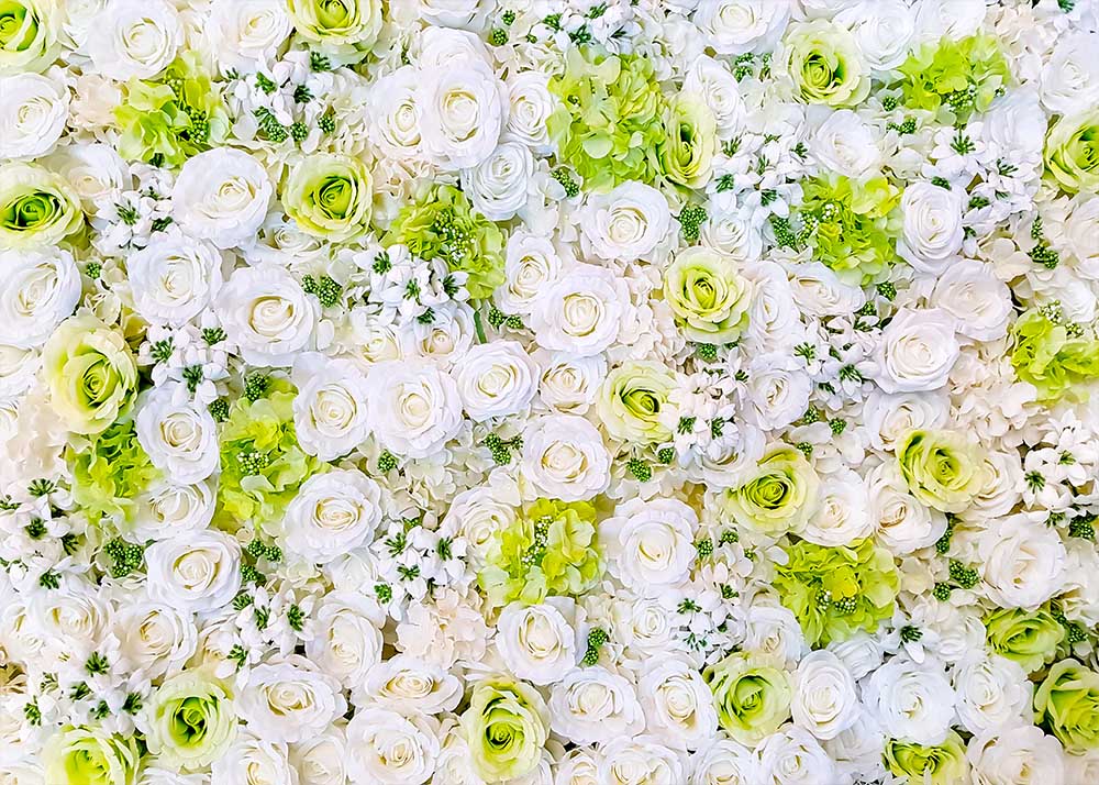 Avezano White Flowers Backdrop For Photography-AVEZANO