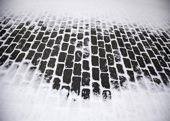 Avezano Snow Brick Floor 2 pièces Ensemble de toile de fond de Noël pour la photographie