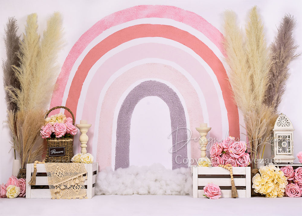 Avezano Rainbow Background Boho Style Decoration Photography Backdrop-Backdrop-Avezano-AVEZANO