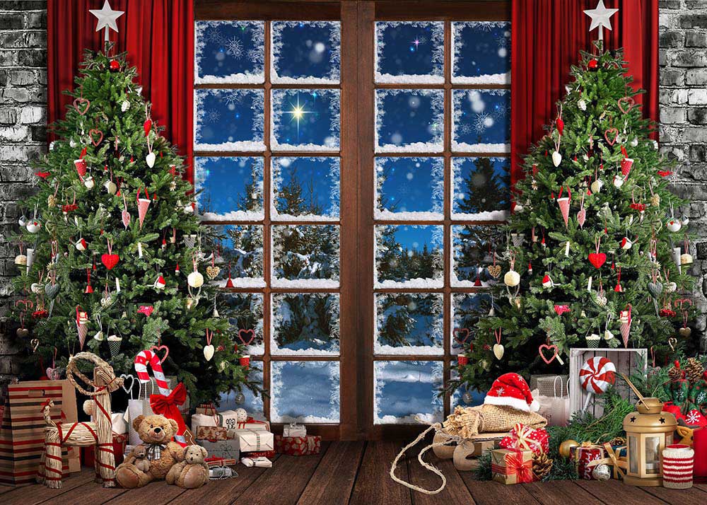 Super Festive Christmas Tree Avezano Interior Photography Background