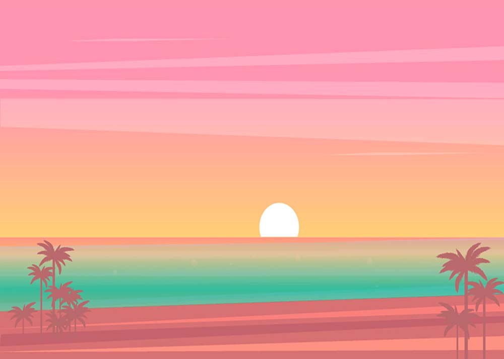 Avezano Seaside Sunset Backdrop For Photography