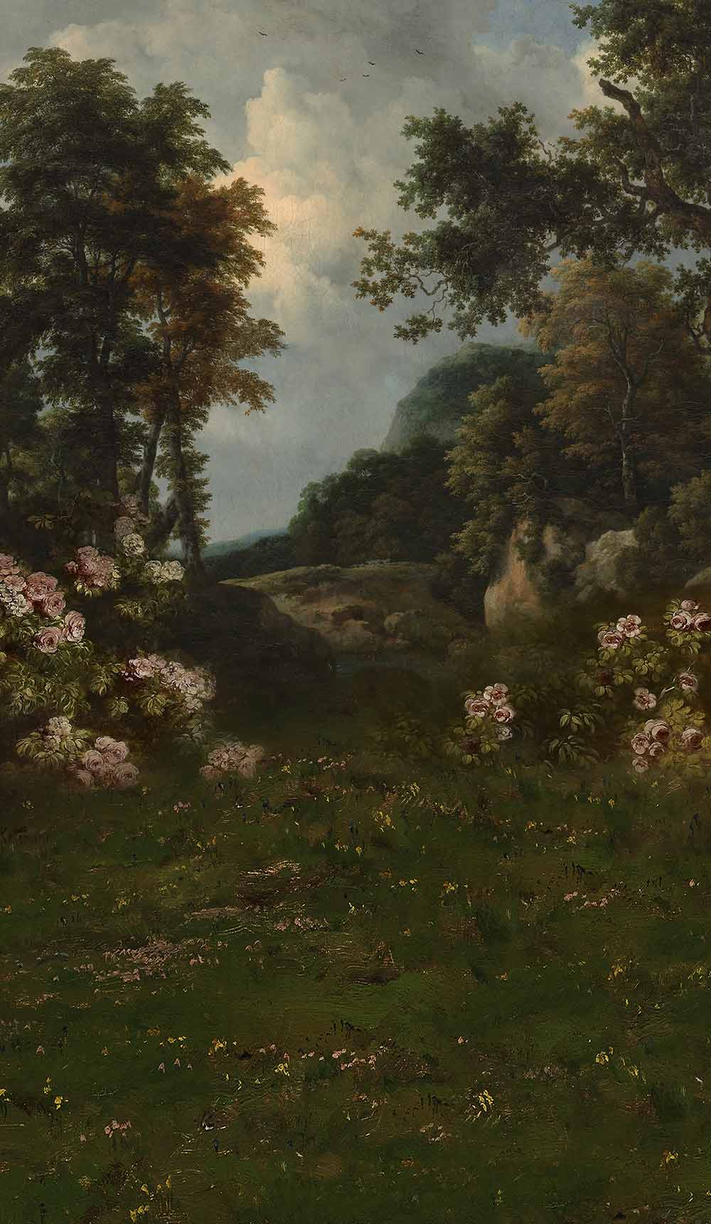 Avezano Oil Painting Style Field Grass Sweep Photography Backdrop-AVEZANO