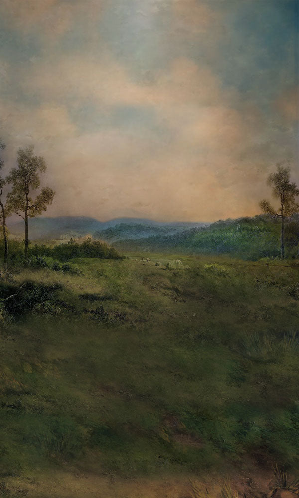 Avezano Lawn Oil Painting Style Photography Backdrop-AVEZANO