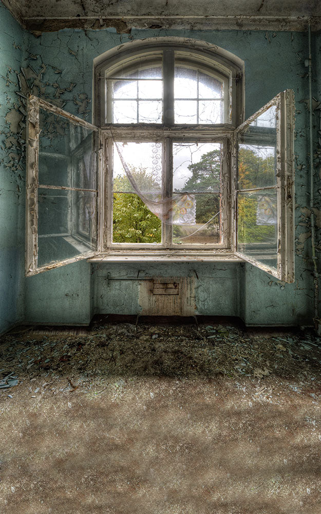 Toiles de fond de fenêtre cassée à prix réduit Avezano pour la photographie