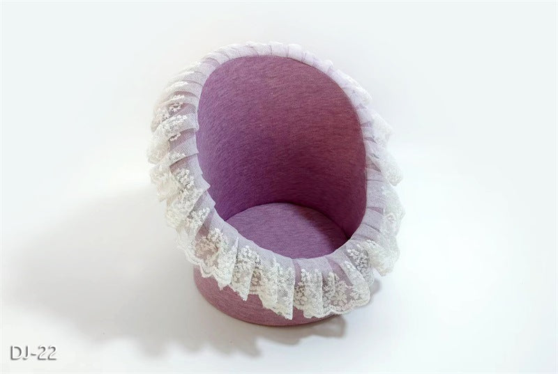 Avezano Newborn Photography Props Chair Lace Round Sofa