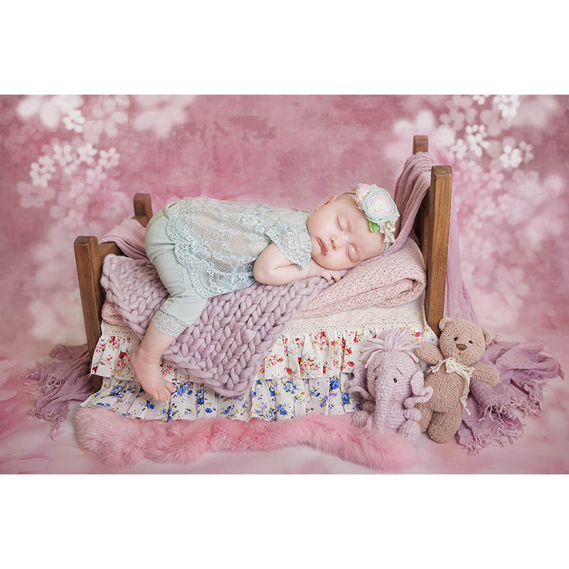 Avezano Fond Rose Peint À La Main Art Floral Toile De Fond Pour La Photographie