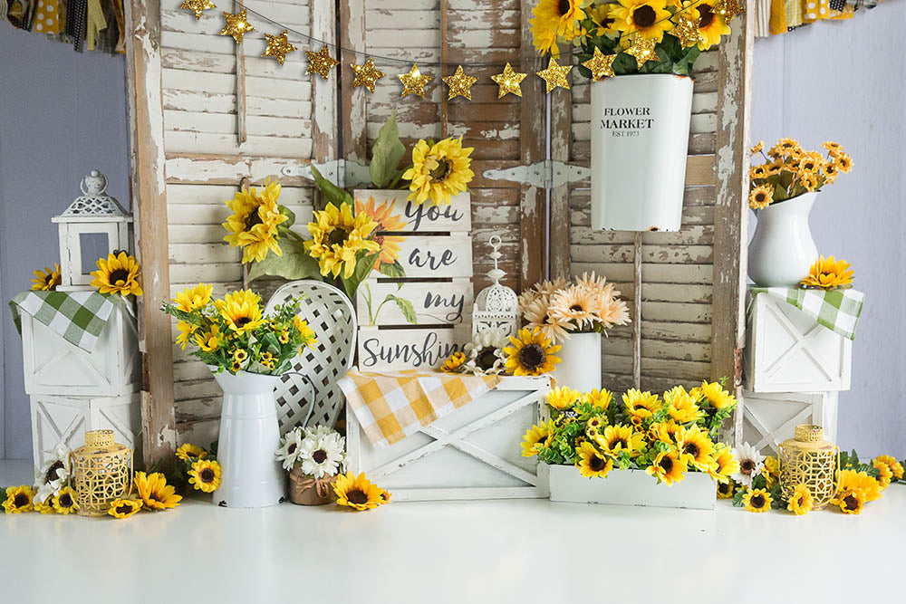 Avezano Flower Market Backdrop For Photography-AVEZANO