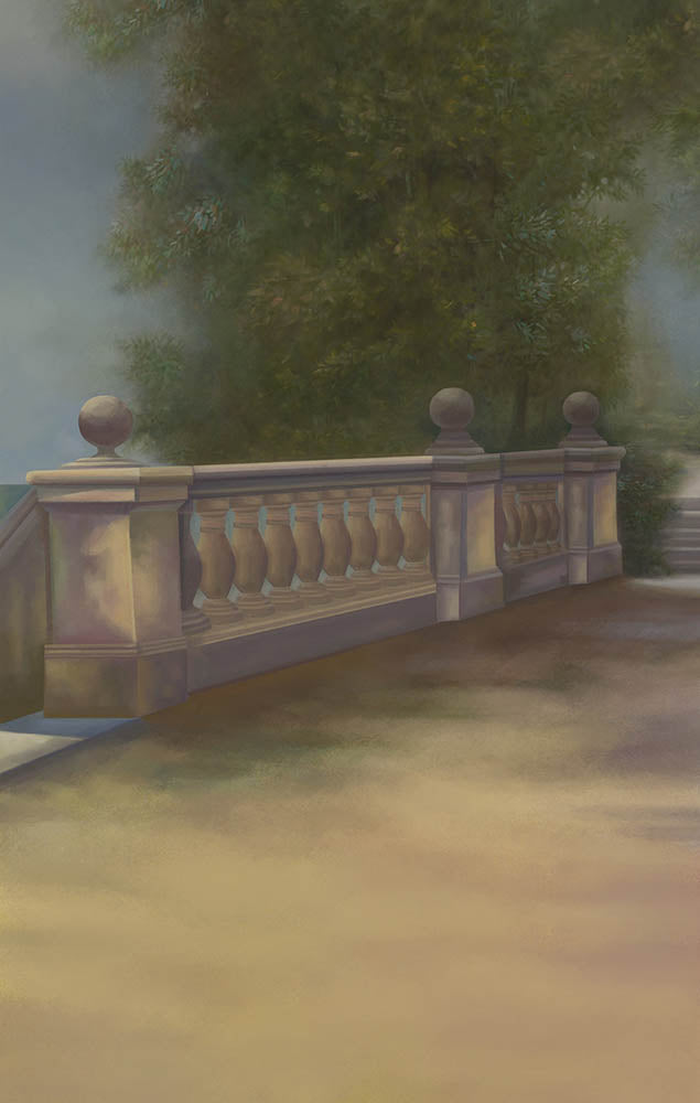 Avezano Retro Outdoor Scene Oil Painting Style Photography Backdrop-AVEZANO