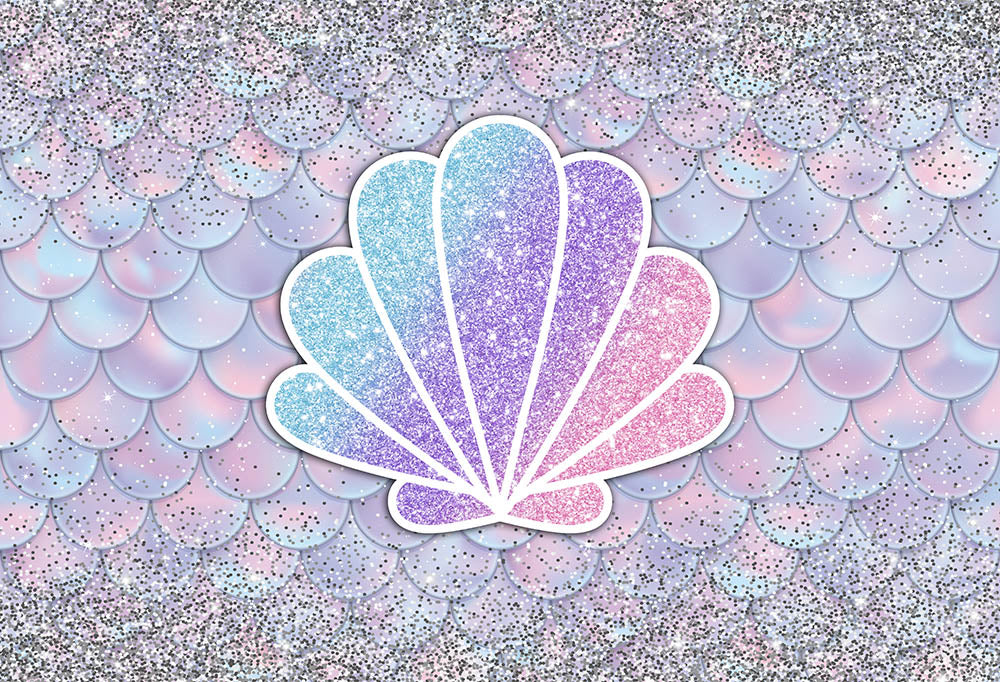 Avezano Summer Mermaid Shell Bokeh Children Photography Backdrop-AVEZANO