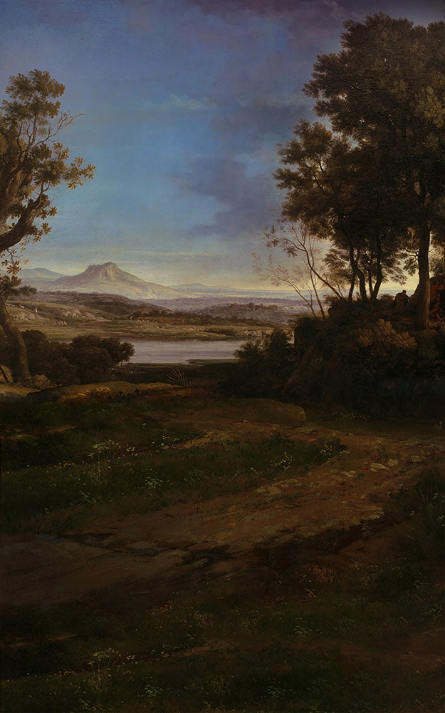 Avezano Oil Painting Style Lakeside Road Art Photography Backdrop-AVEZANO