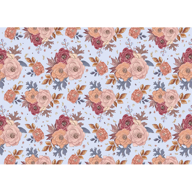 Avezano Handpainted Floral Repeating Pattern Photography Backdrop-AVEZANO