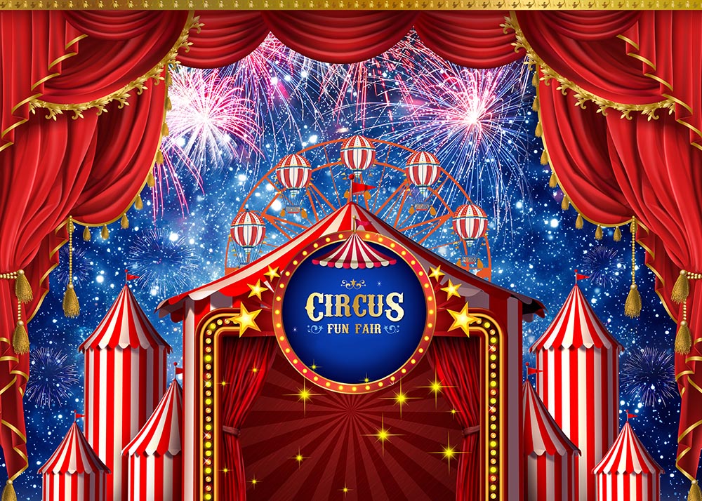 Avezano Circus Fun Fair Photography Backdrop-AVEZANO