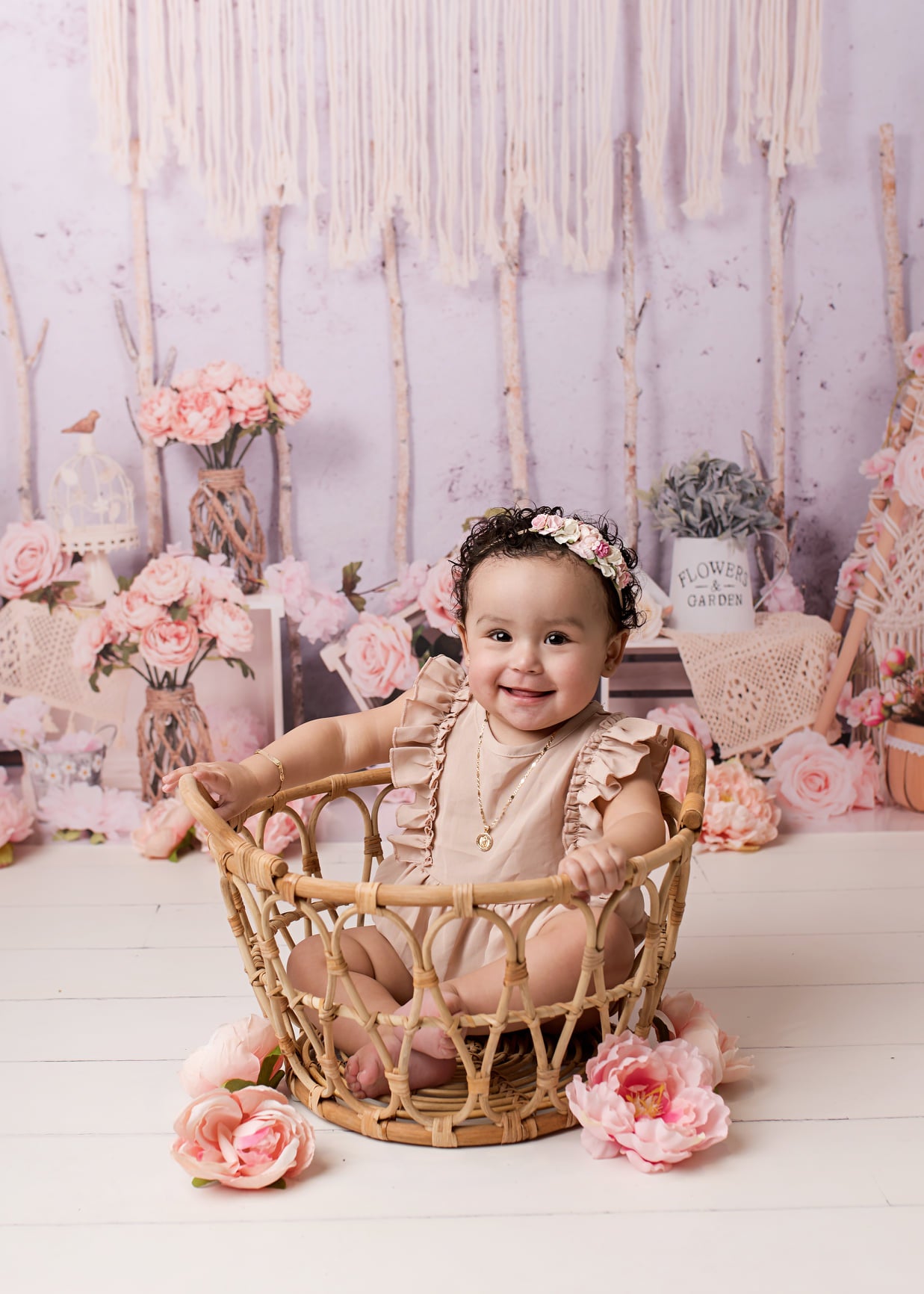 Toile de fond pour photographie de fleurs printanières Boho d'Avezano