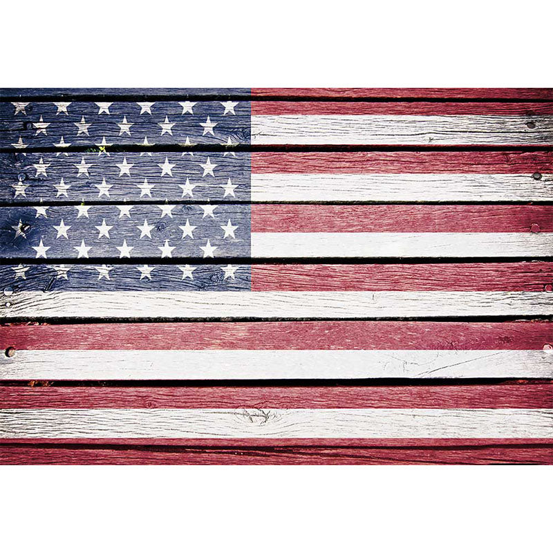 Avezano American Flag On Wood Photography Backdrop For Independence Day