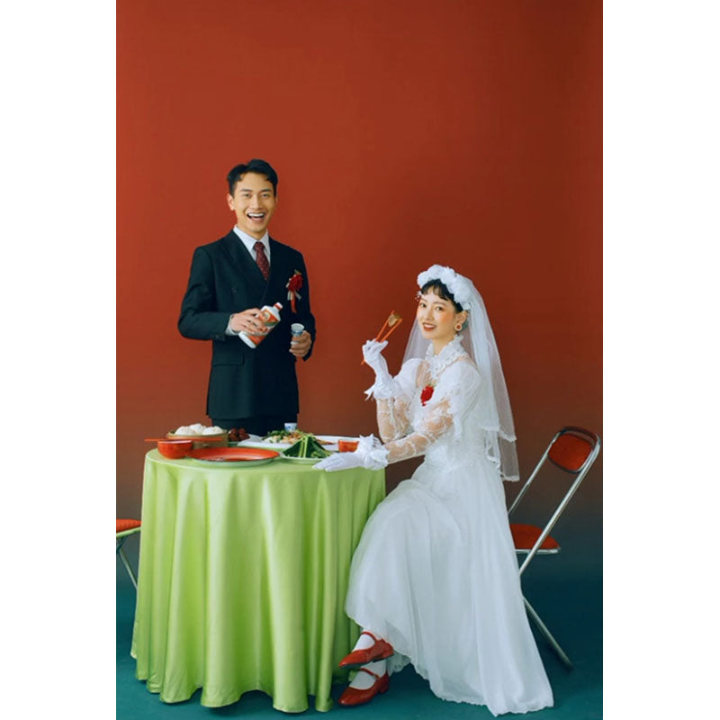 Avezano Red Fades To Blue-Green Gradient Backdrop For Portrait Photography