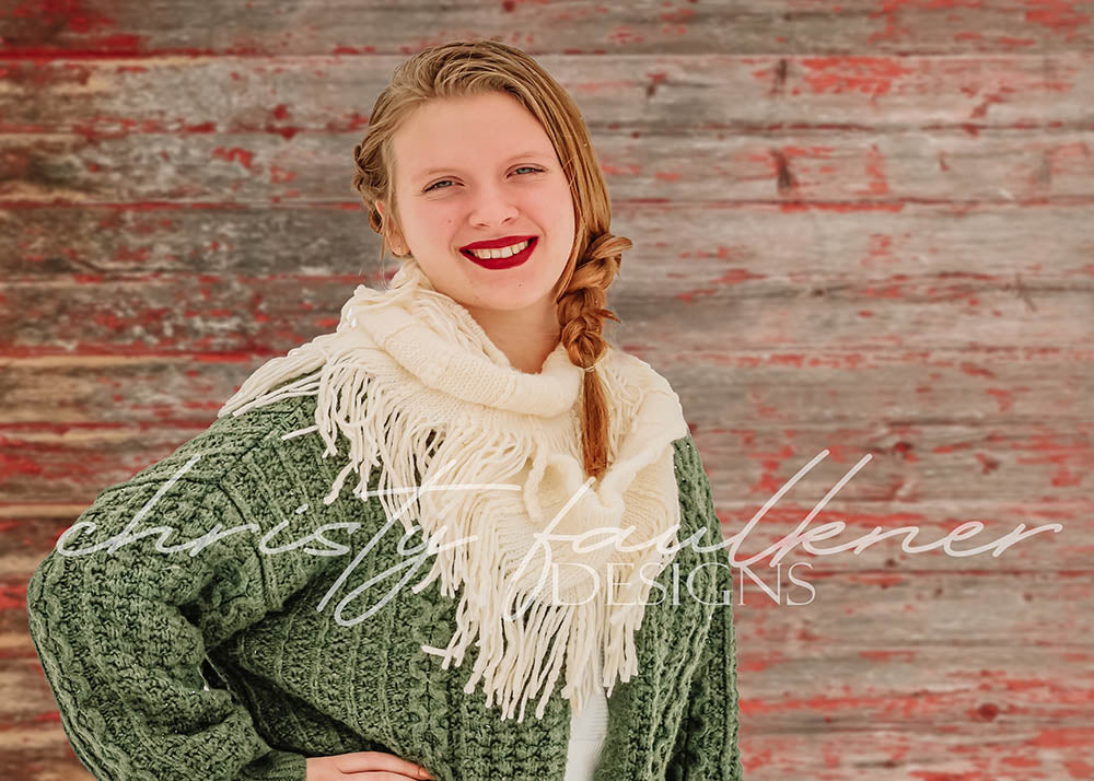 Avezano Aged Red Wood Photography Backdrop Designed By Christy Faulkner-AVEZANO