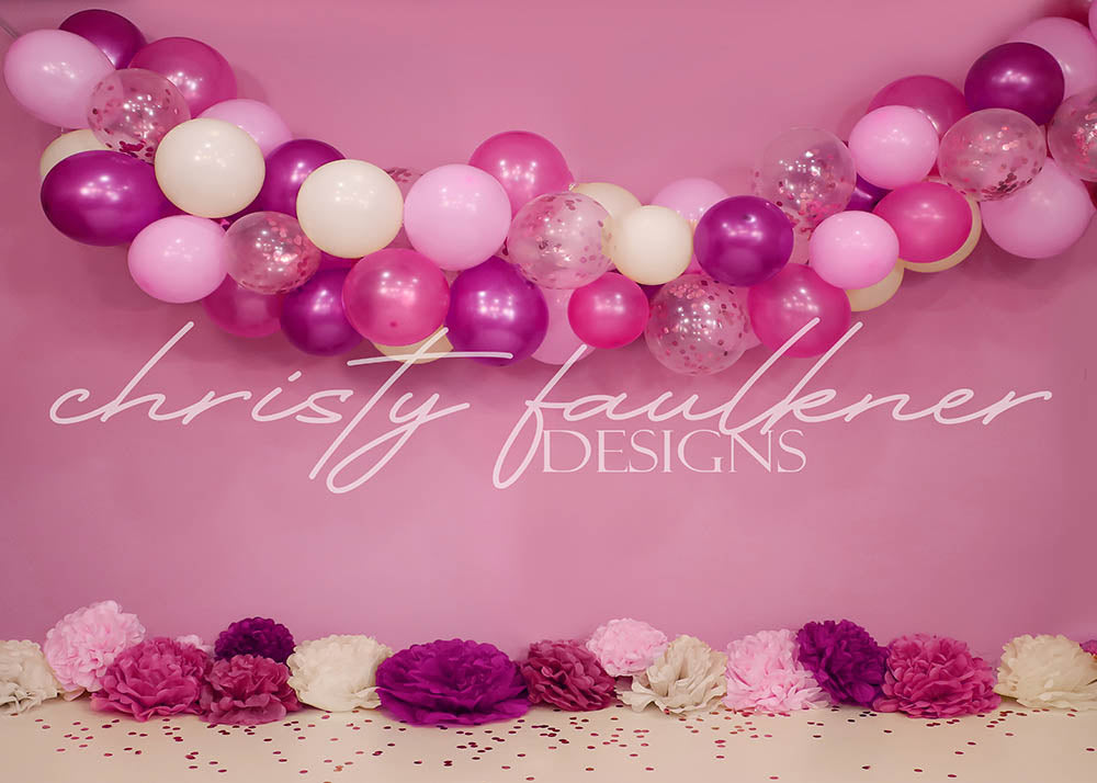 Avezano Violet Balloons Photography Backdrop Designed By Christy Faulkner-AVEZANO