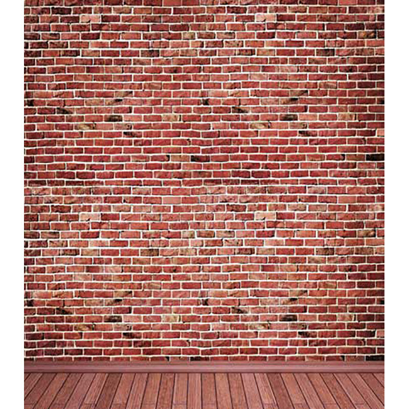 Avezano Red Brick Wall Texture Backdrop With Wood floor For Portrait Photography-AVEZANO