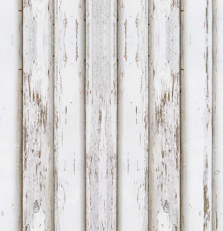 Avezano White Wood Plank Rubber Floor Mat