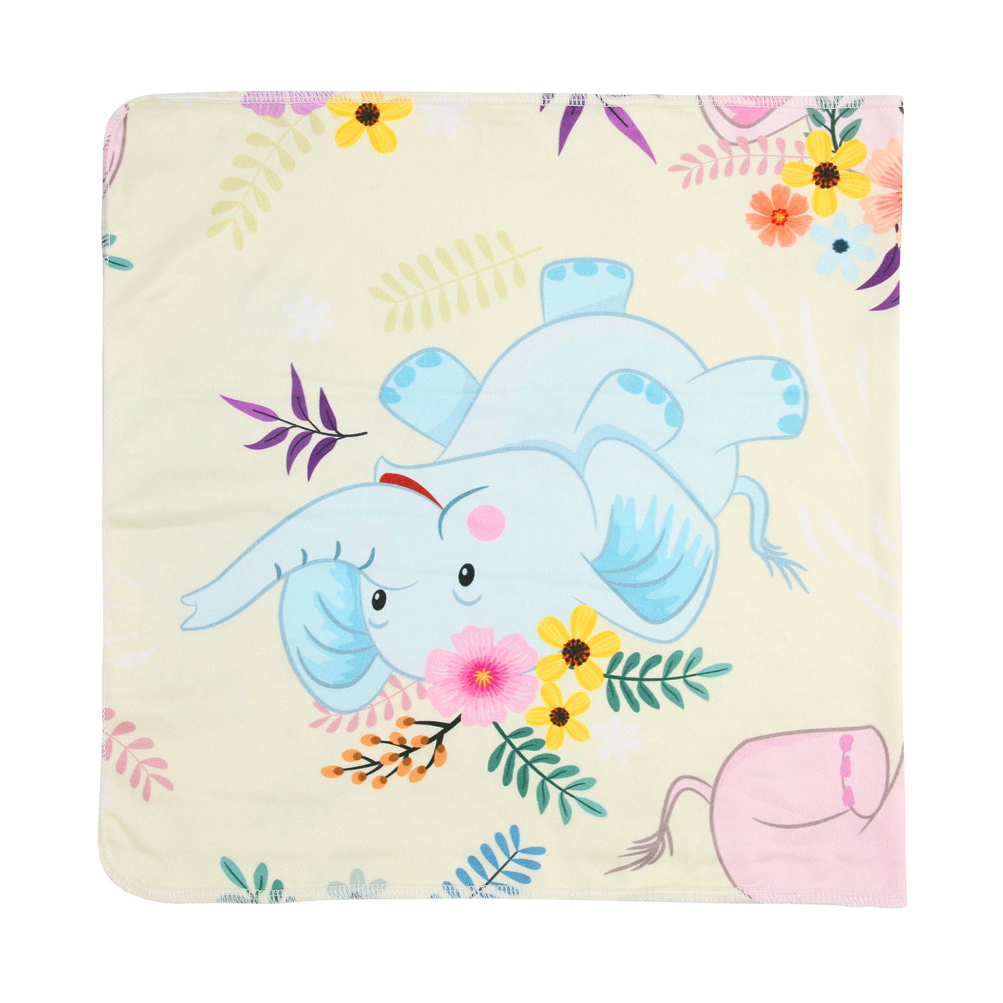 Avezano Newborn Baby Bow Wrap Towel Set Cartoon Print Wrap 2 Piece Set