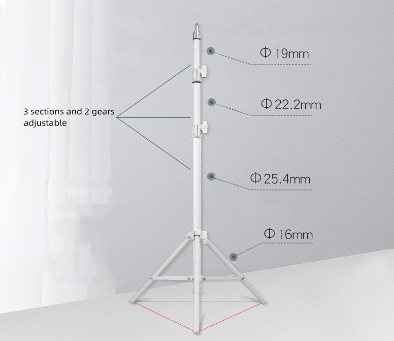 Avezano the 1.6m Frosted and Bold White Stand Tripod is Retractable