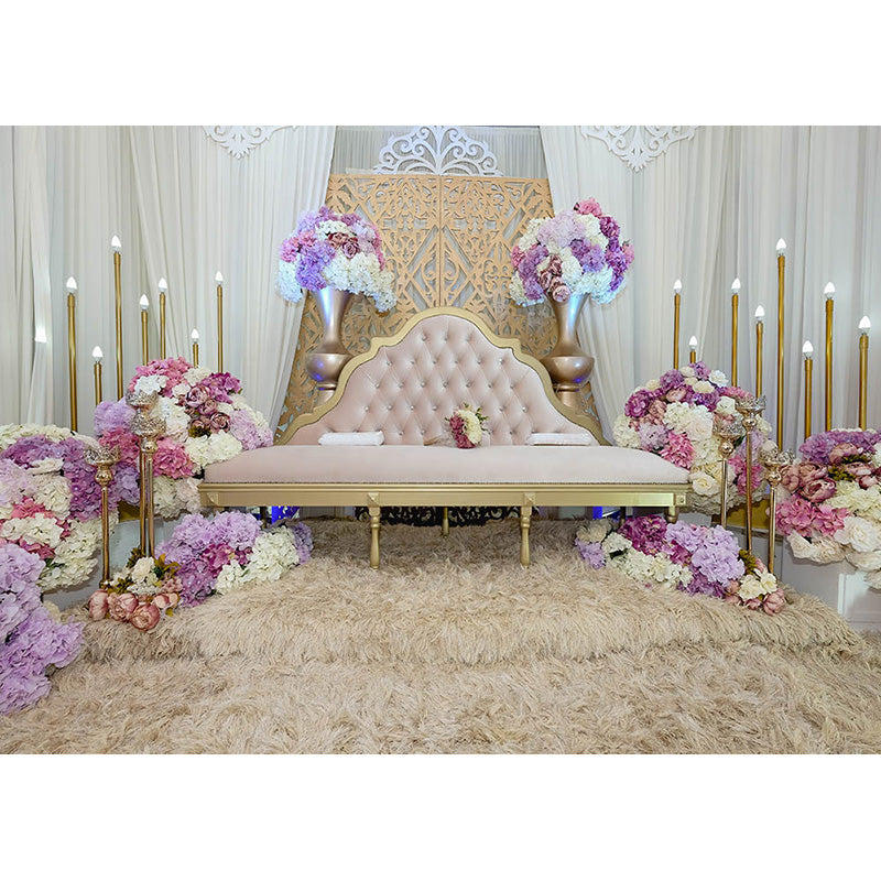 Avezano Flowers And Headboard Backdrop For Photography-AVEZANO