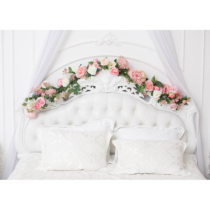 Avezano White Headboard Backdrop For Photography-AVEZANO