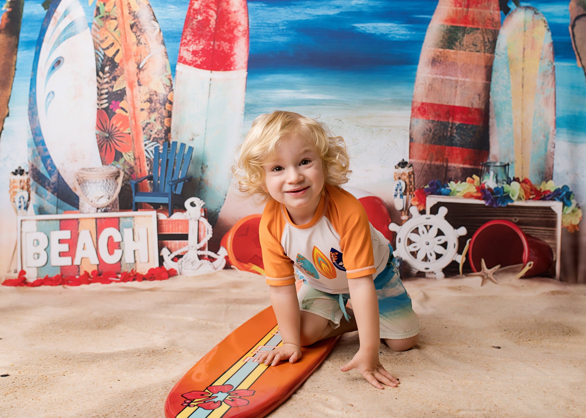 Avezano Summer Surfiny Photography Backdrop-AVEZANO