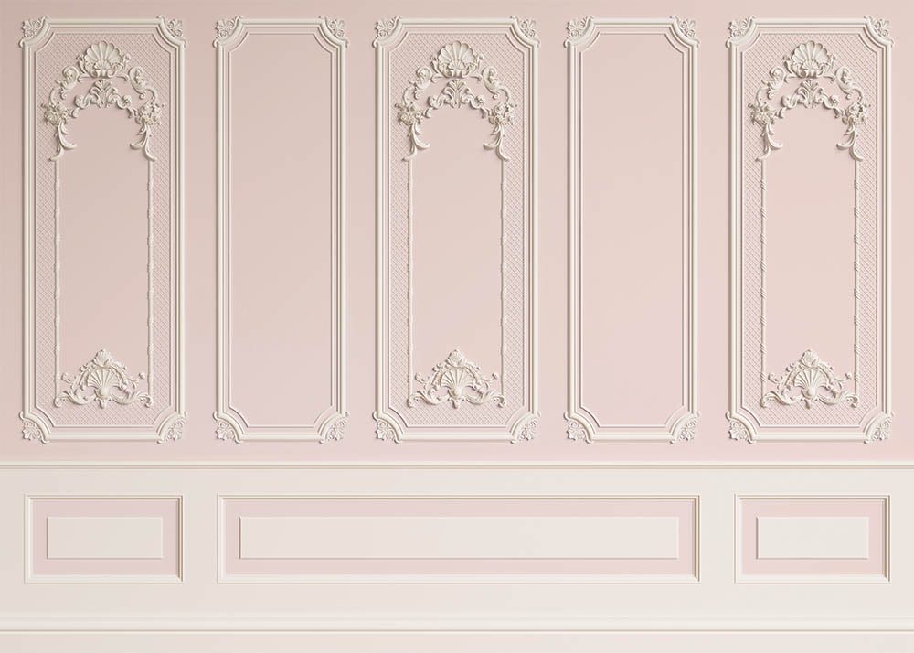 Avezano Light Pink Elegant Pattern Wall Photography Backdrop-AVEZANO