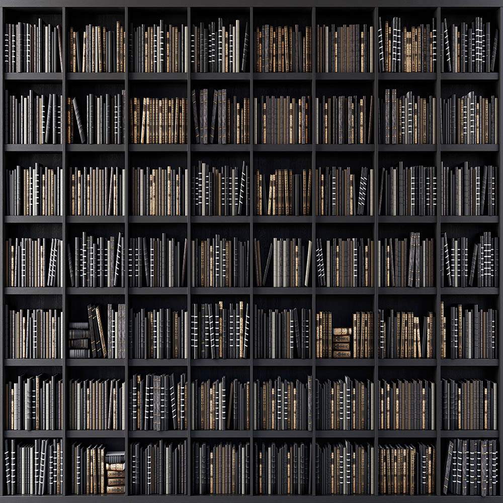Avezano Library Bookshelf Backdrop For Photography