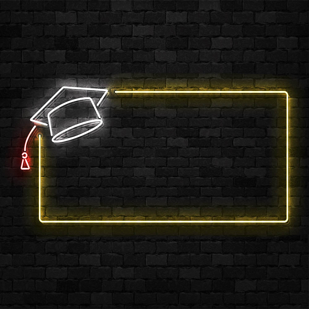 Avezano Neon Light Graduation Backdrop For Photography