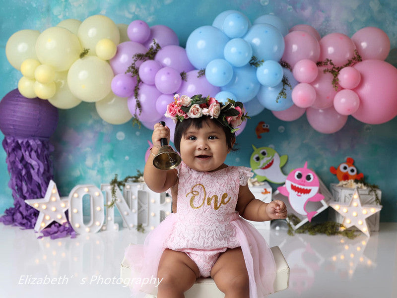 Avezano Balloons and Baby Sharks Photography Background by Stefany Figueroa-AVEZANO