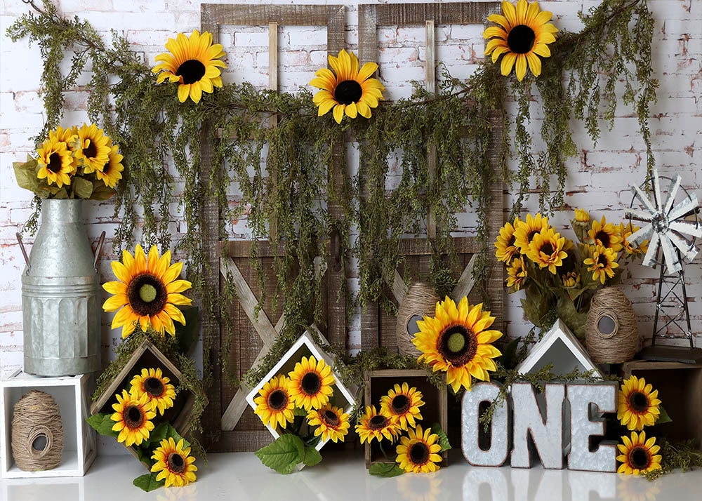 Avezano Bohemian Sunflower Photography Background by Stefany Figueroa-AVEZANO