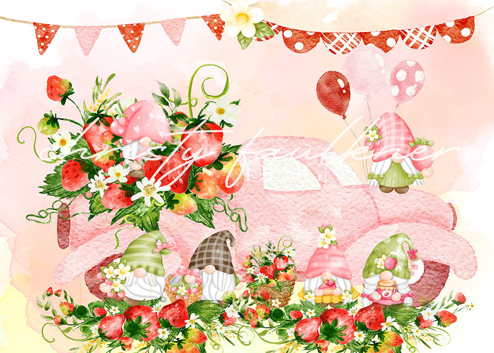 Avezano Pink Car Photography Backdrop Designed By Christy Faulkner-AVEZANO