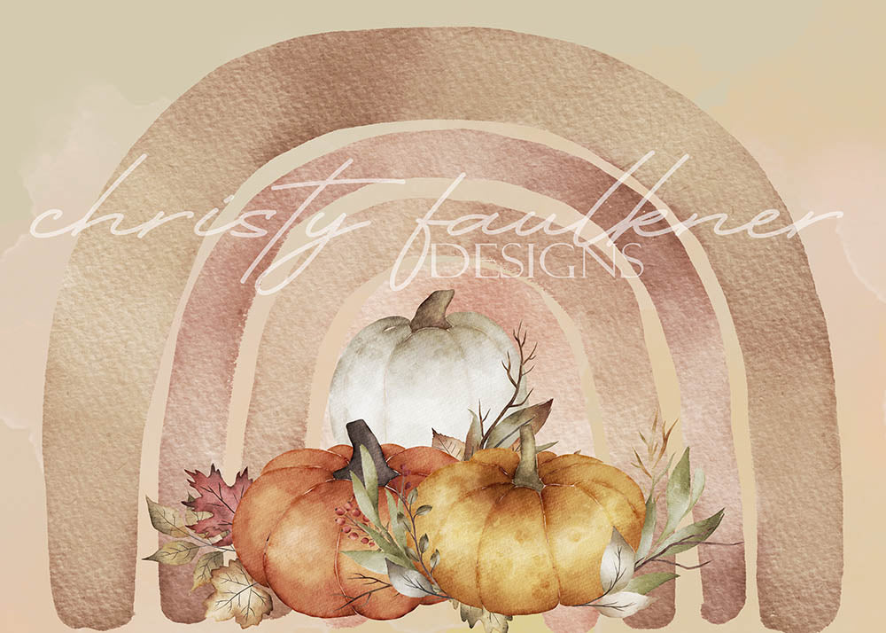 Avezano Brown Pumpkin Series Backdrop Designed By Christy Faulkner-AVEZANO
