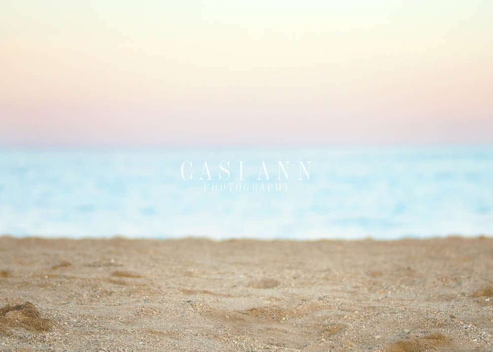 Avezano Pink Sunset Beach Photography Backdrop Designed By Casi Ann-AVEZANO