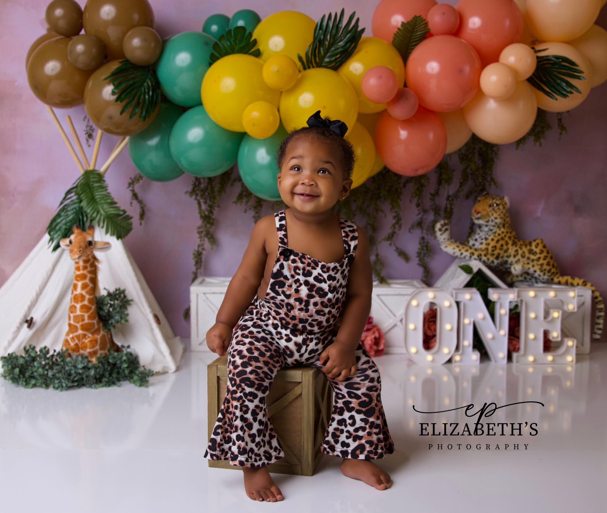 Avezano Jungle Animals and Balloons Photography Background by Stefany Figueroa-AVEZANO