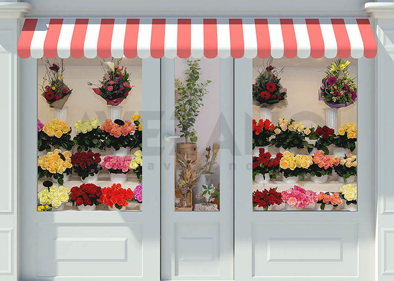 Avezano Spring Flower Shop Photography Backdrop-AVEZANO